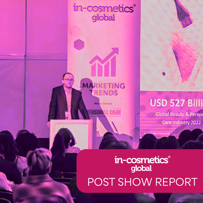 Conférence sur les tendances marketing cosmétiques.
