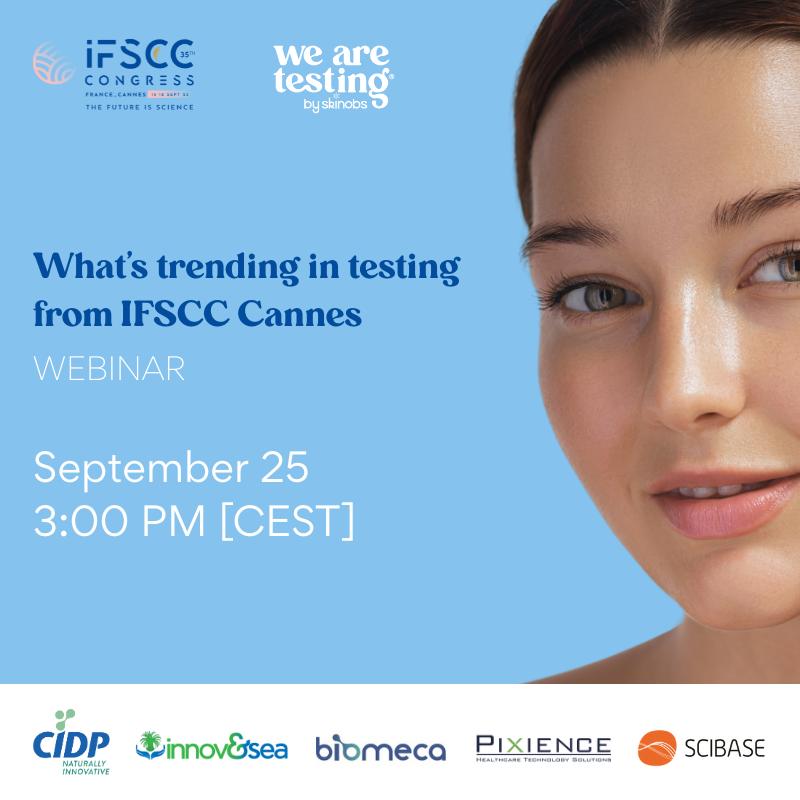 Webinar sur les tendances des tests IFSCC Cannes.