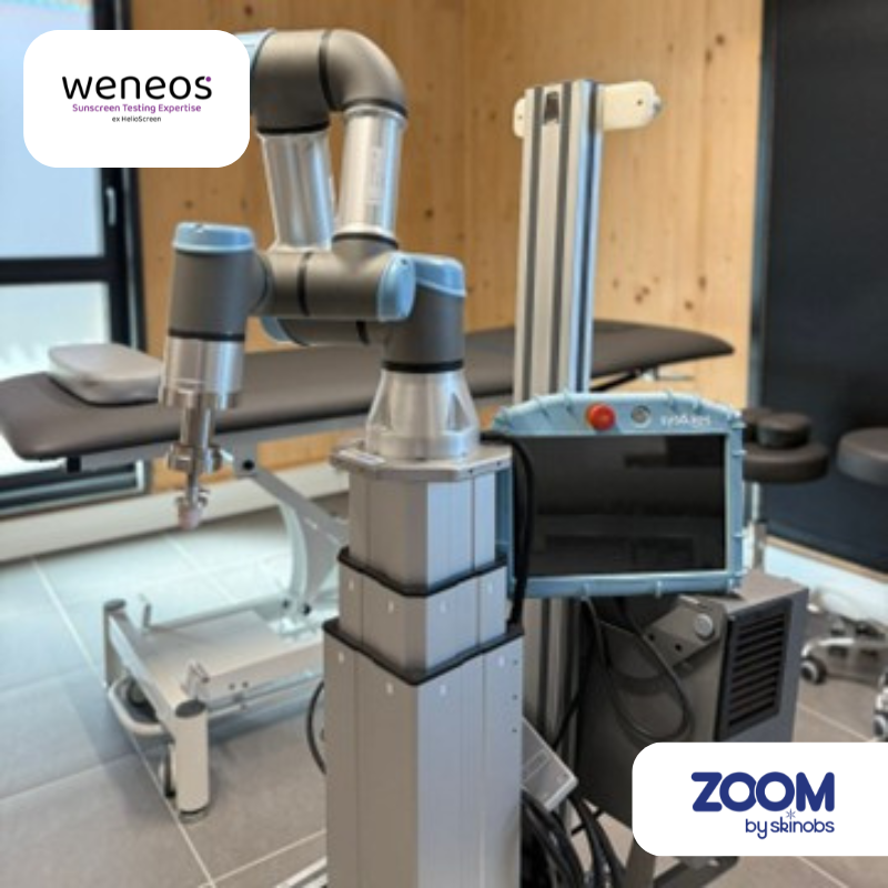 Robot de test solaire en laboratoire moderne.