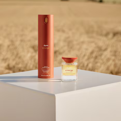 Produits de soin capillaire en plein air.