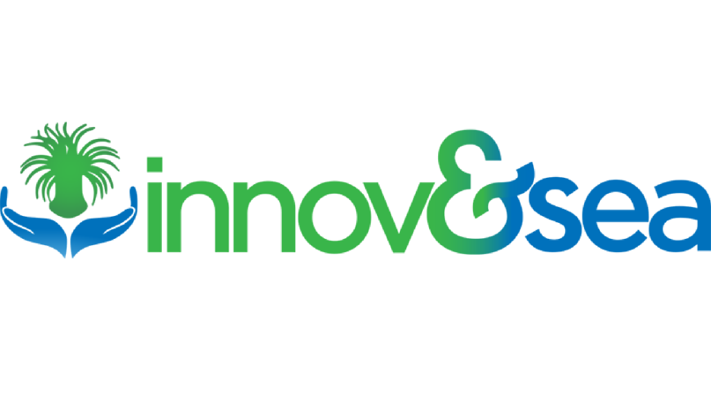 Logo Innov&sea, mains tenant une anémone.
