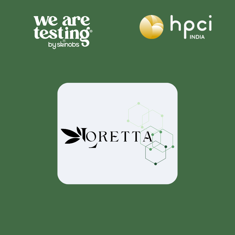 Logo Noretta avec motifs hexagonaux.